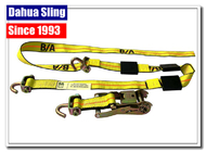 Stainless Steel Buckled Lorry Ratchet Straps , Motorbike Tie Down Straps Flexible