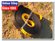 Black Recovery Tow Straps Car Hauler Straps 20m X 50mm 4500kg Breaking Strength