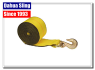 20000Lb Yellow Tow Strap , Winch Extension 12 TON 4WD Tow Strap With Hooks