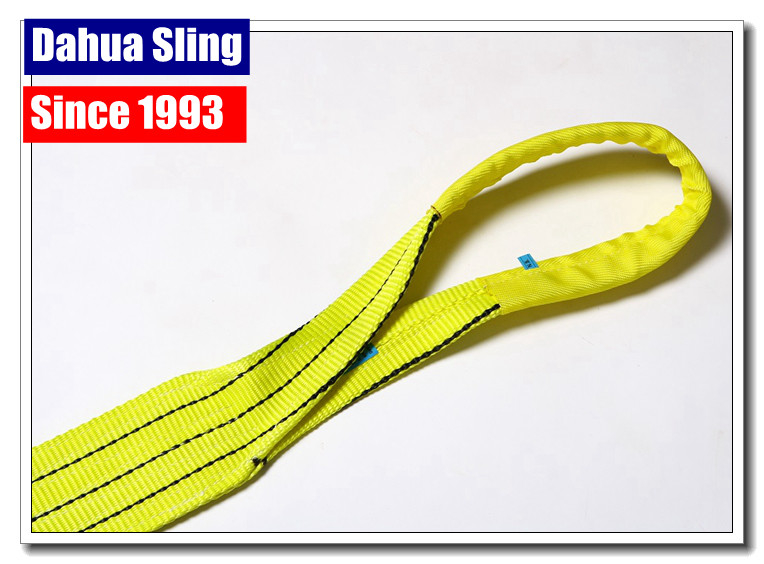 Color : Yellow, Size : 4m Heavy Duty Tow Straps 3 Ton Flat Sling 4 Times Lifting Sling Both Ends Industrial Crane Sling with Buckle Color Strong and Durable 