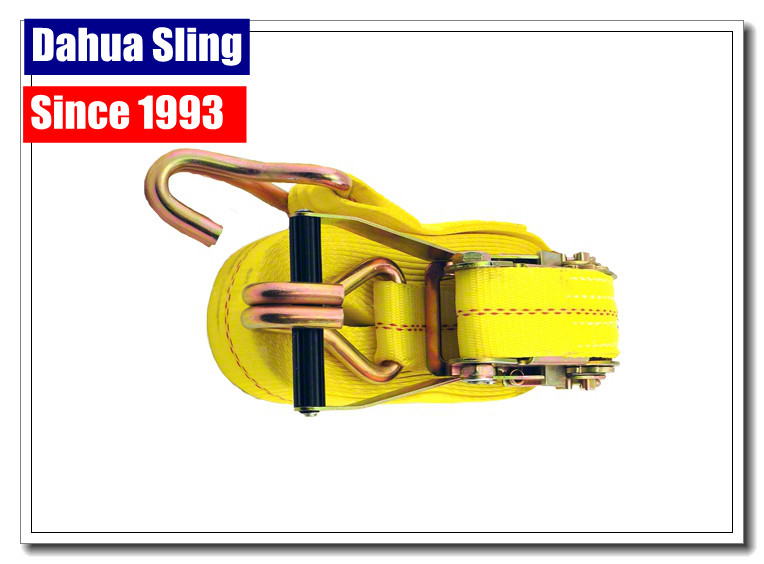 2 &quot; X 27' Ratchet Strap Hooks Rubber Surface 10000 LBS WLL 3333 LBS