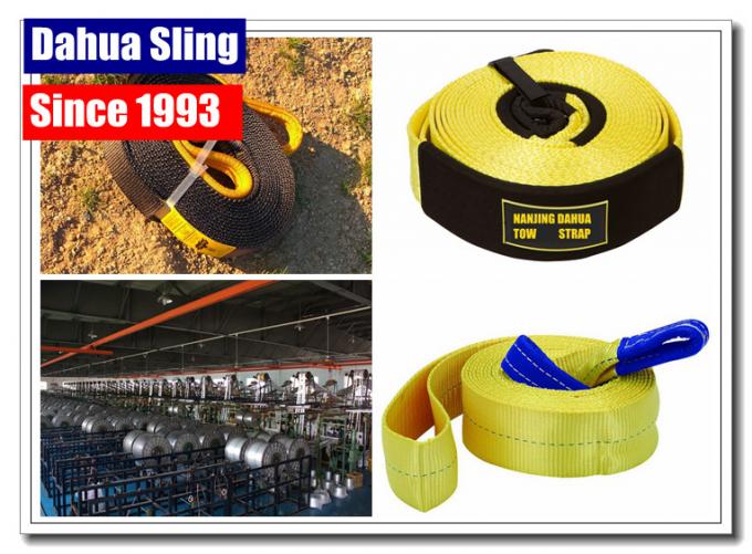 Polyester Tow Truck Straps Without Hooks , Car Recovery Straps Flexible