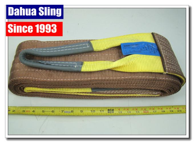 Light Duty Flat Lifting Slings Industrial Lifting Belt 4800 Lb Basket