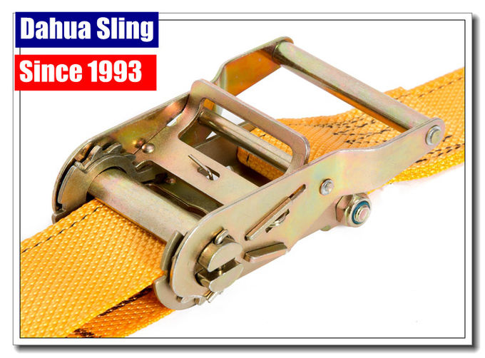 Retractable Flatbed Ratchet Straps , 27ft Length Pull Down Ratchet Straps