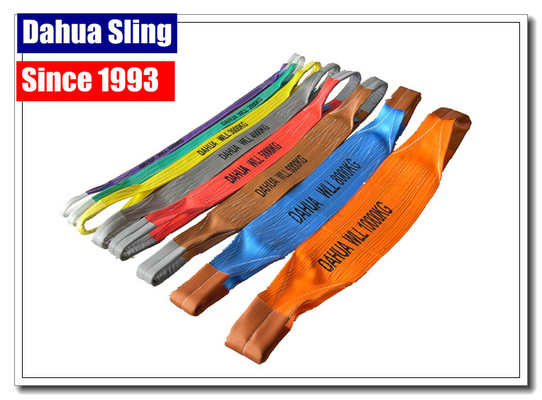 Duplex Flat Lifting Slings Safety Lifting Belt 5 Ton Wide Bearing Surface