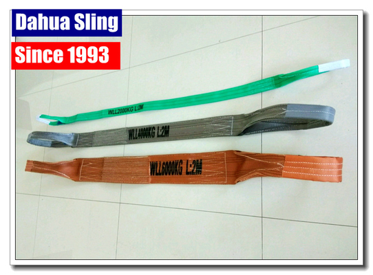 Soft Polyester Lifting Slings Crane Rigging Straps With Eye Protector