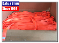 Orange 100 % Polyester Webbing Roll For Heavy Duty Lifting Sling