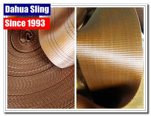 6 Ton Brown Heavy Duty Webbing Roll For Webbing Tie Down Straps 6 Stripes