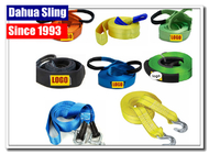 5cm X 4.5m Vehicle Recovery Strap With Hooks , 5 Ton Load Nylon Tow Strap For Car