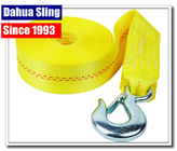 Heavy Duty Boat Winch Strap With Safety Hook , Nylon Winch Strap Replacement