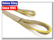 EN 1492-1 Standard Polyester Lifting Slings Eye And Eye Sling Brown Low Elongation