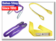 South American Polyester Flat Lifting Slings Eye And Eye Hoist Straps Double Ply Type