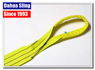Heavy Duty Polyester Lifting Slings Crane Lifting Straps For Cargo / Crane
