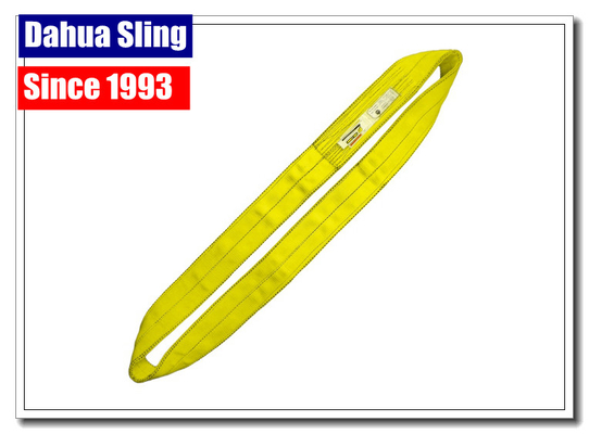 High Tenacity Yellow Endless Lifting Slings 3000KG Working Load Rainproof