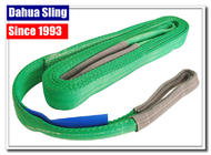 2000kg Working Load Polyester Endless Round Slings , Cargo Lifting Straps Green