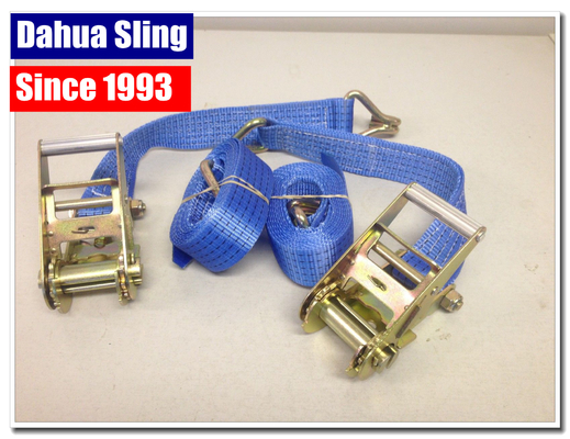 5 Ton Heavy Duty Ratchet Tie Down Straps For Lorry Lashing Wear Resistance