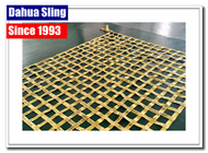 Yellow Cargo Carrier Net , Cargo Lifting Nets For Construction Safety Protection