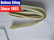White Polyester Crane Endless Lifting Slings , 2 Ton Industria Flat Webbing Sling