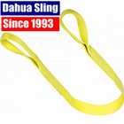 Yellow 3ton 2 Ply Polyester Flat Lifting Slings Light Weight Eye Slings , WSTDA Standard