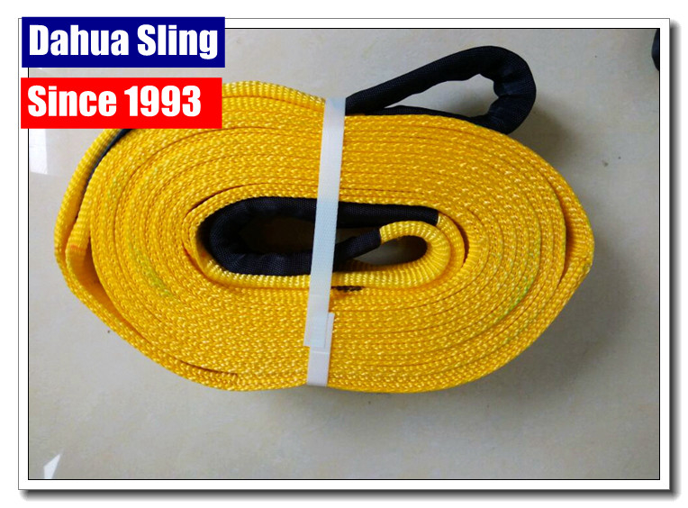 Polyester Tow Truck Straps Without Hooks , Car Recovery Straps Flexible