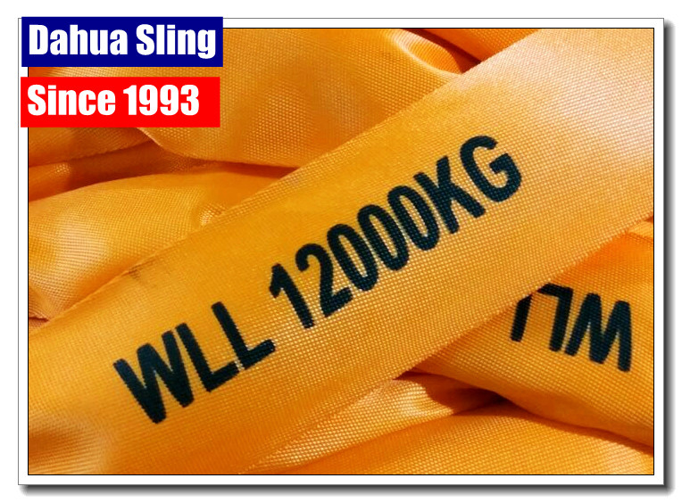 12000KG WLL Seamless Endless Round Slings For Large Objects UV Resistant