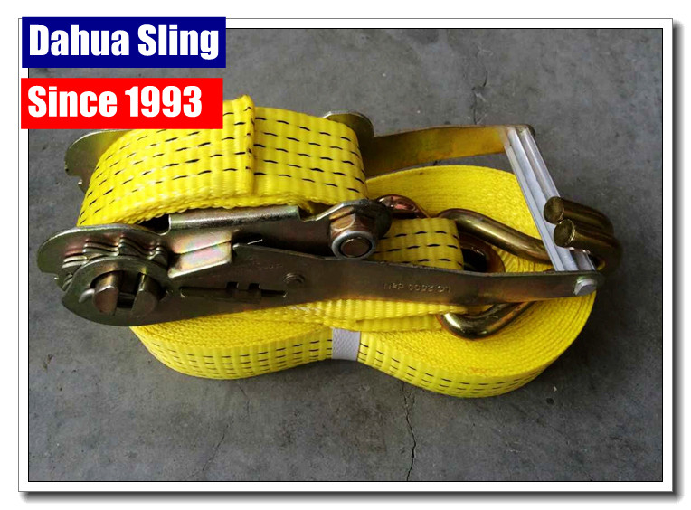 Wire Hooks 50mm Ratchet Tie Down Straps With Heavy Working Load Rainproof