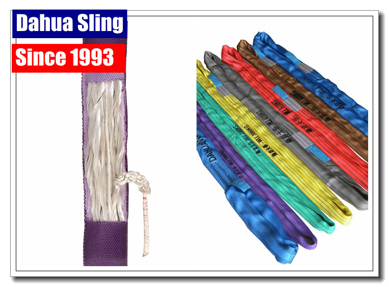 Multi Colored Endless Round Slings 200lb Vertical Capacity Abrasion Resistant