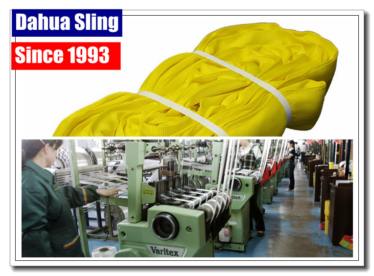 Yellow Synthetic Fibre Endless Round Slings Flat Straps 3000kg En1492-2