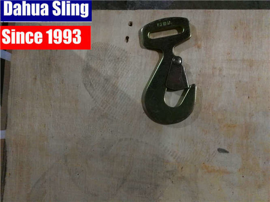 Black Single / Double J Hooks Large Snap Hooks For Ratchet Strap , CE / GS Approved