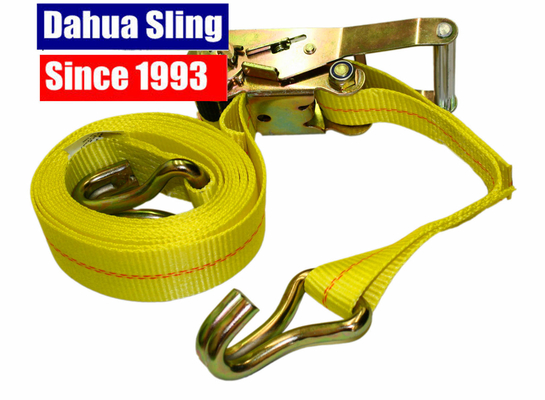 50mm 5T Heavy Duty Ratchet Straps For Truck , EN 12195-2 CE Certified