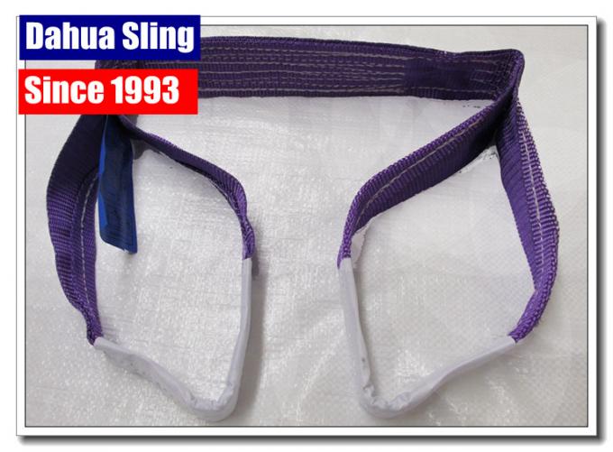 Heavy Duty Polyester Lifting Slings Crane Lifting Straps For Cargo / Crane